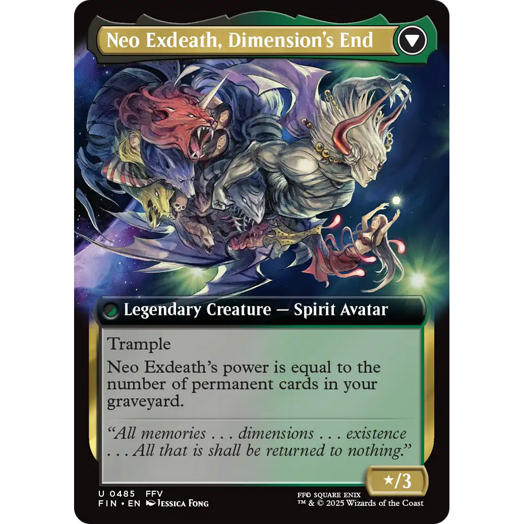 Exdeath, Void Warlock // Neo Exdeath, Dimension's End (FIN-485) - FINAL FANTASY: (Extended Art) Foil