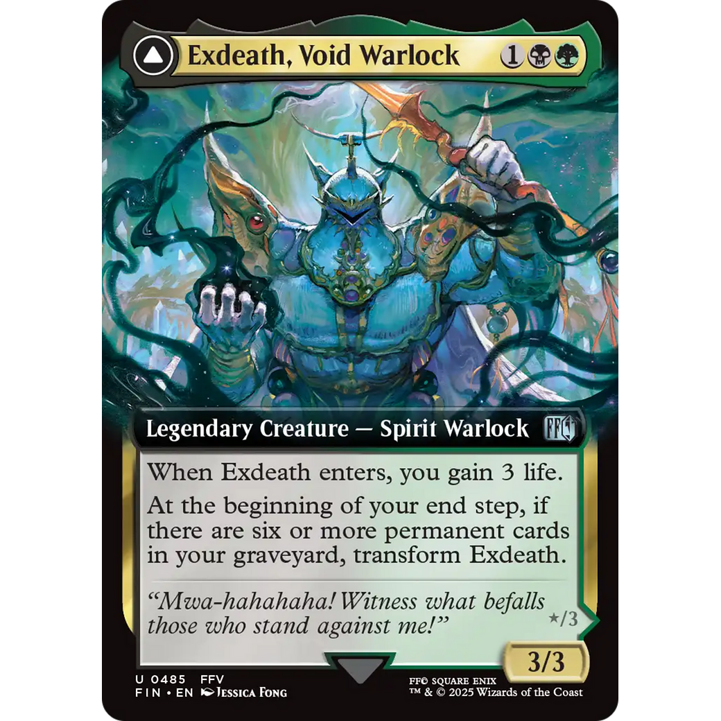Exdeath, Void Warlock // Neo Exdeath, Dimension's End (FIN-485) - FINAL FANTASY: (Extended Art) Foil