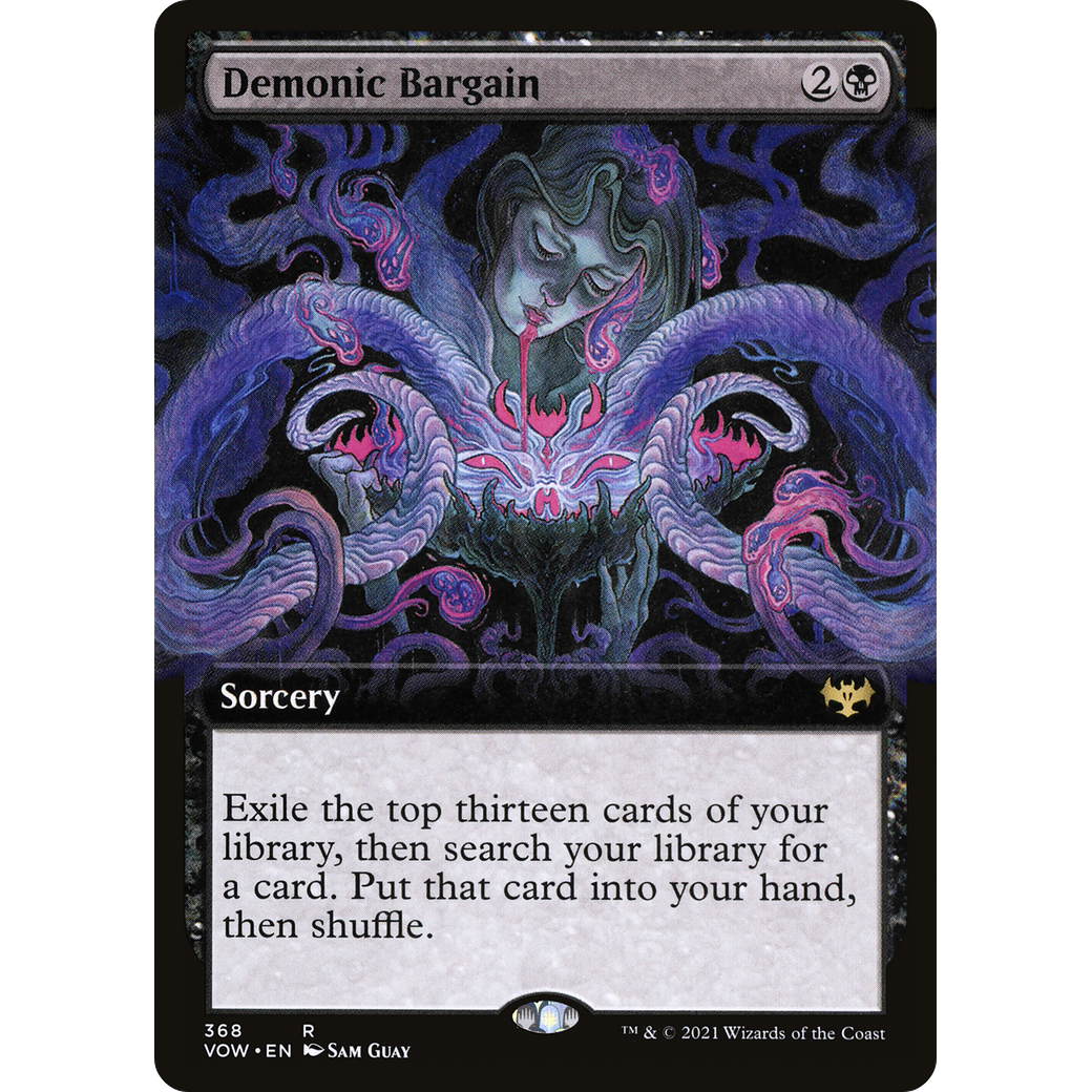 Demonic Bargain (Extended Art) (VOW-368) - Innistrad: Crimson Vow: (Extended Art)