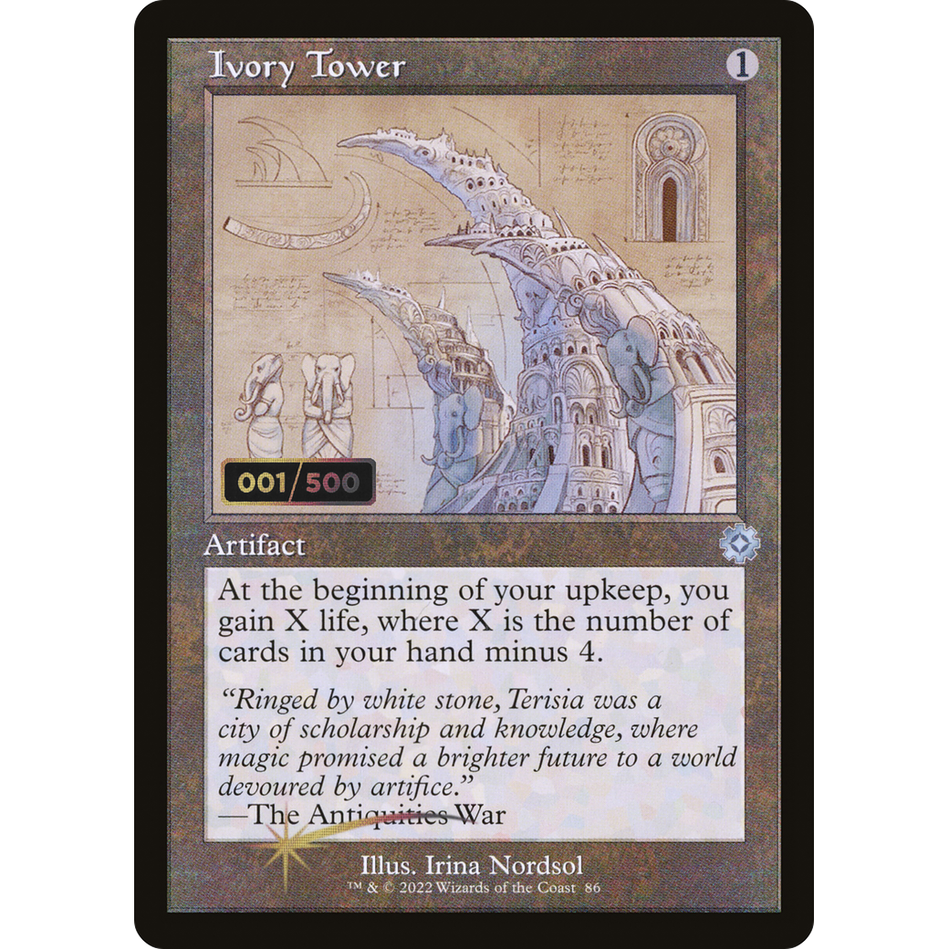Ivory Tower (Schematic) (Serial Numbered) (BRR-086) - The Brothers' War Retro Artifacts Foil