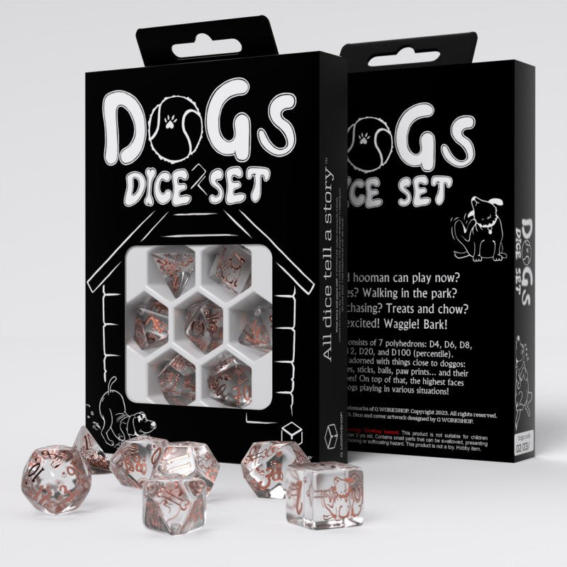 Dog: Bubbles Set of 7 Polyhedral Dice