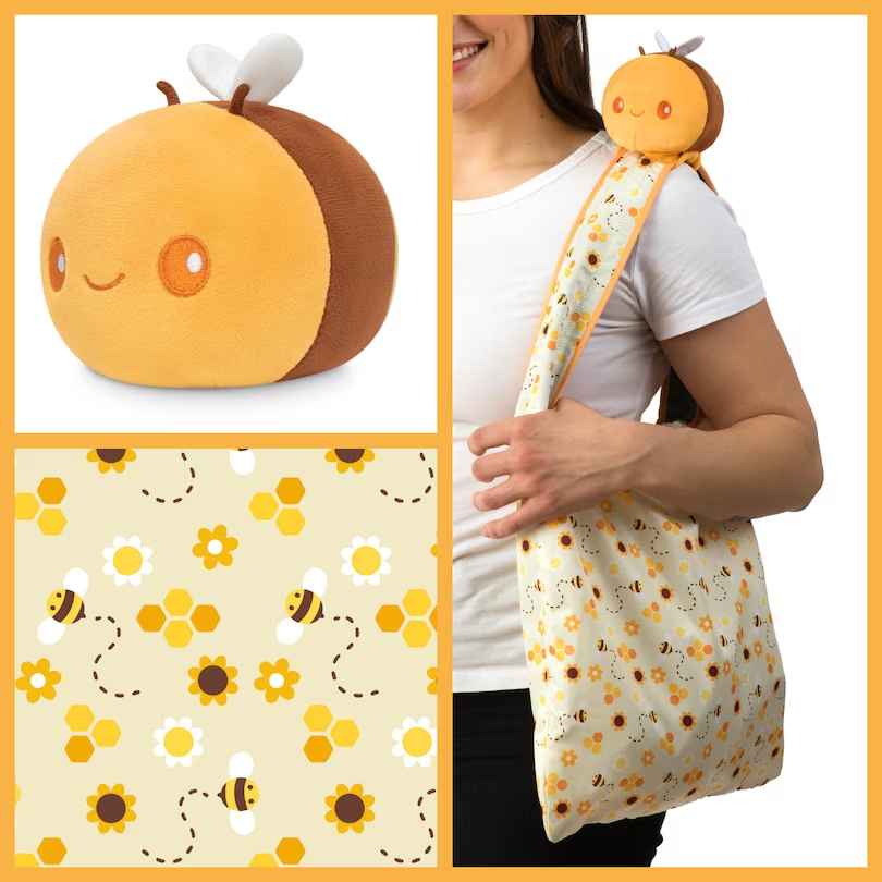 Plushie Tote: Honeycomb Bee