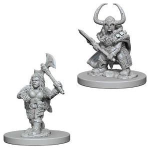 W04 Female Dwarf Barbarian Miniatures