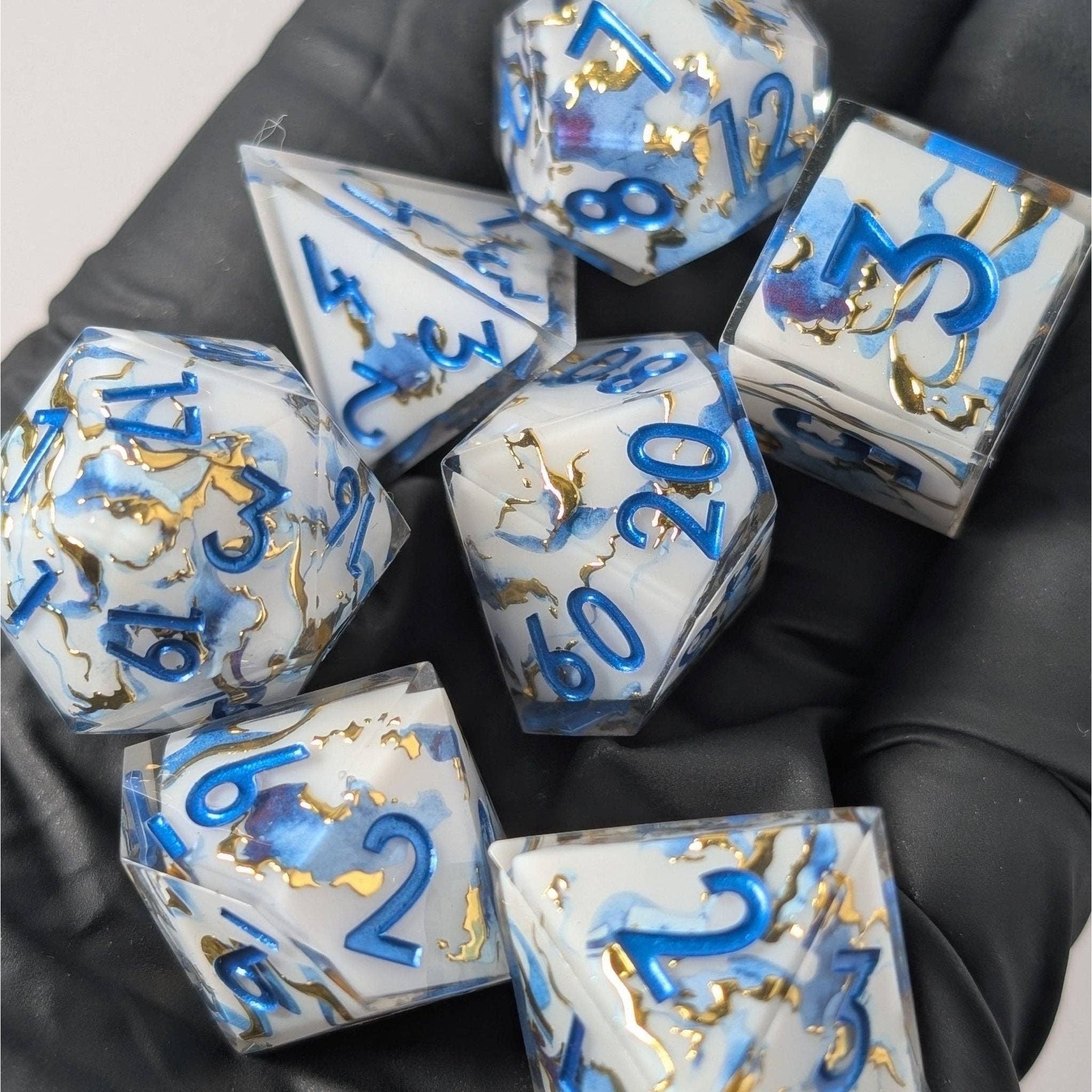 Borealis Aurum - 7 Piece Polyhedral Dice Set