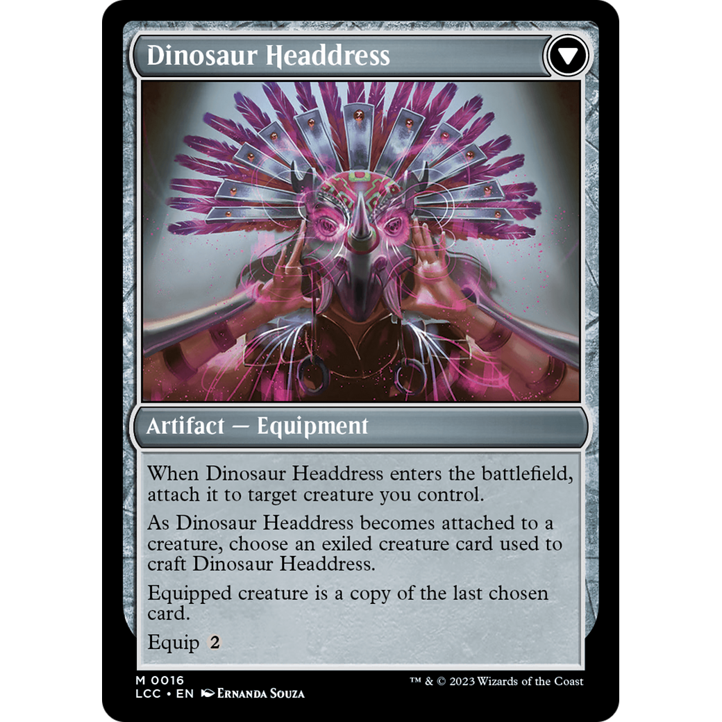 Paleontologist's Pick-Axe // Dinosaur Headdress (LCC-016) - The Lost Caverns of Ixalan Commander Foil