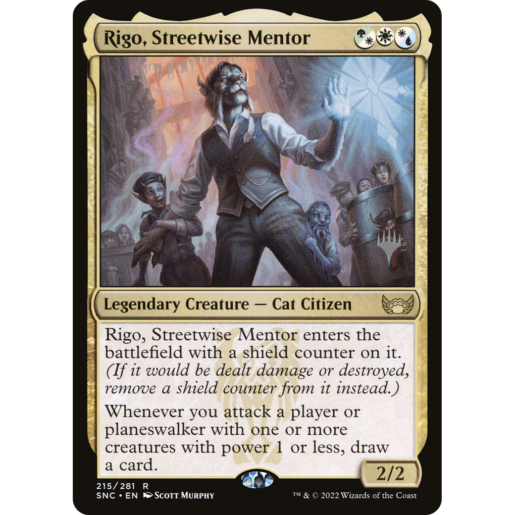 Rigo, Streetwise Mentor (PPSNC-215) - Streets of New Capenna Promos Foil