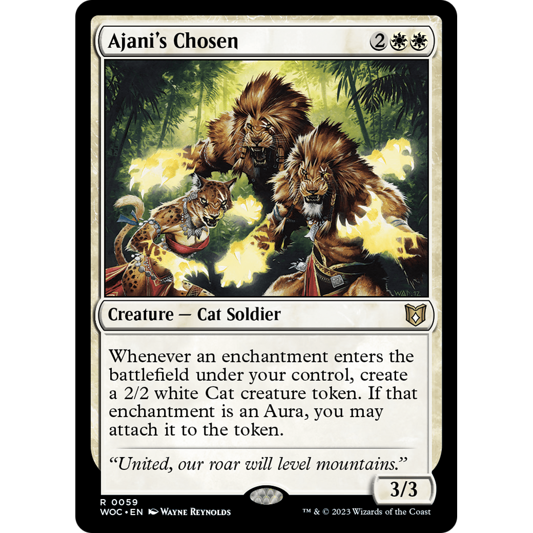 Ajani's Chosen (WOC-059) - Wilds of Eldraine Commander