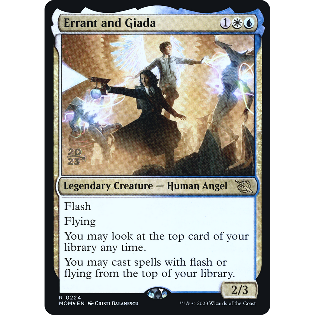 Errant and Giada (PRE-224S) - March of the Machine Promos Foil