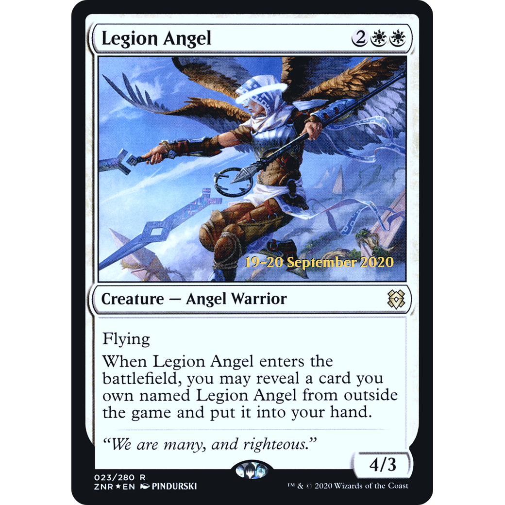 Legion Angel (PRE-023) - Zendikar Rising Promos Foil
