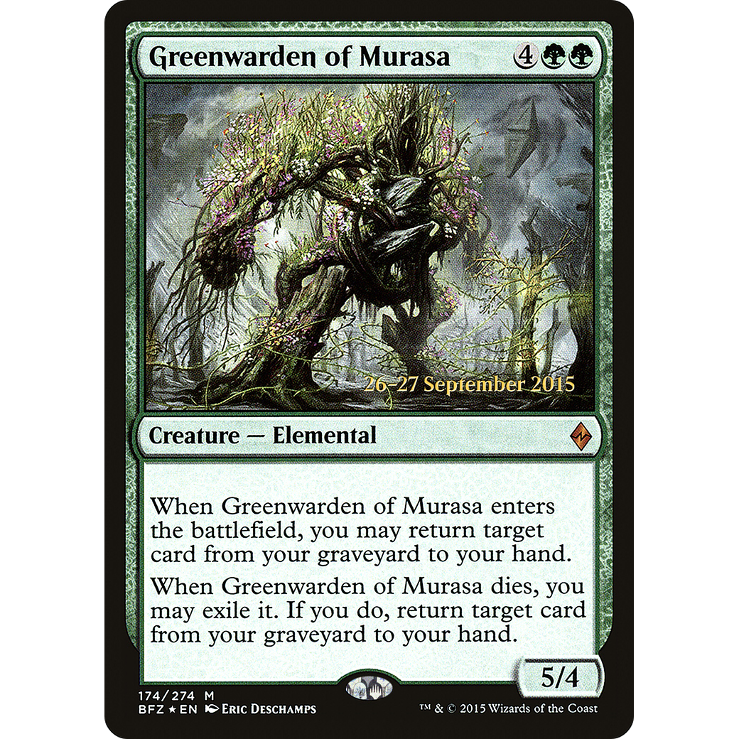 Greenwarden of Murasa (PRE-174) - Battle for Zendikar Promos Foil