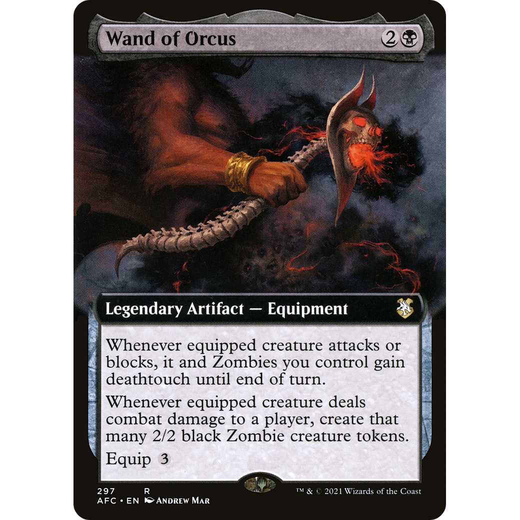 Wand of Orcus (AFC-297) - Forgotten Realms Commander: (Extended Art)