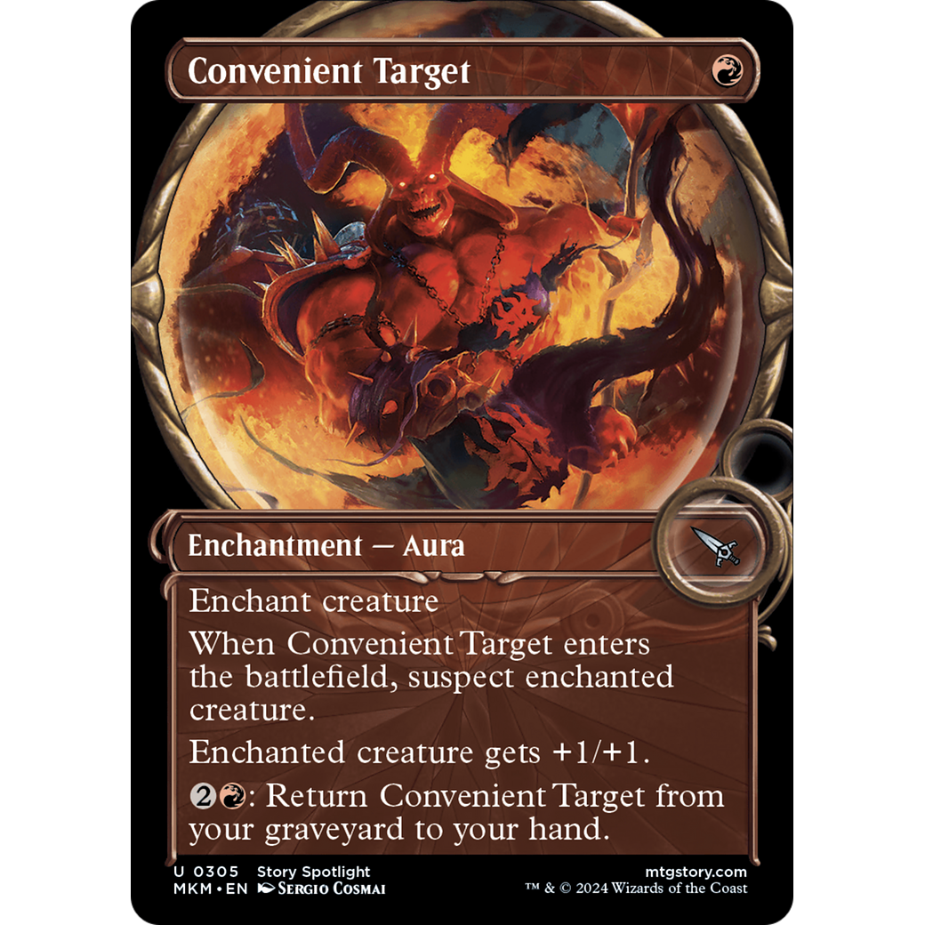 Convenient Target (MKM-305) - Murders at Karlov Manor: (Showcase) Foil