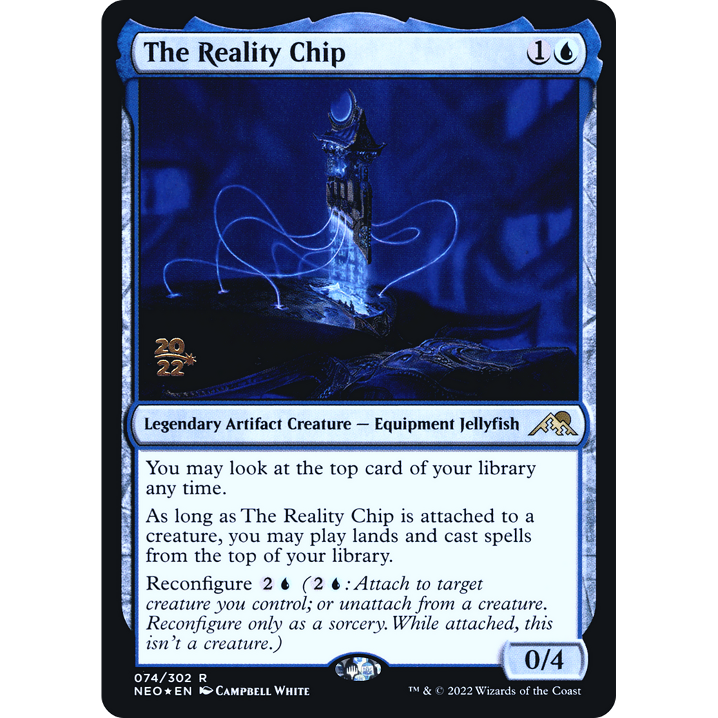The Reality Chip (PRE-74S) - Kamigawa: Neon Dynasty Promos Foil