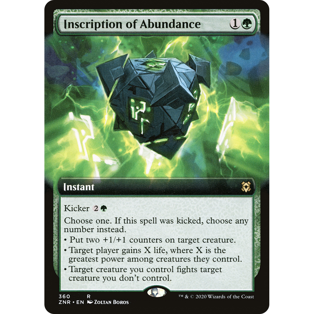 Inscription of Abundance (Extended Art) (ZNR-360) - Zendikar Rising: (Extended Art) Foil