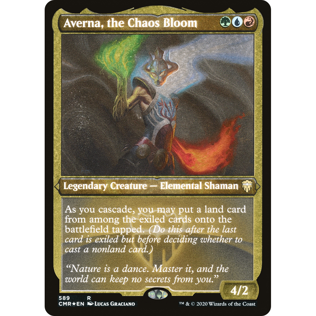 Averna, the Chaos Bloom (Foil Etched) (CMR-589) - Commander Legends Foil