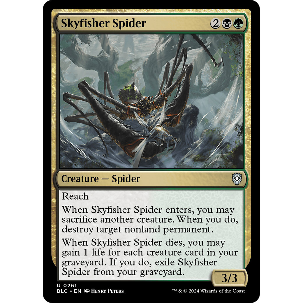 Skyfisher Spider (BLC-261) - Bloomburrow Commander