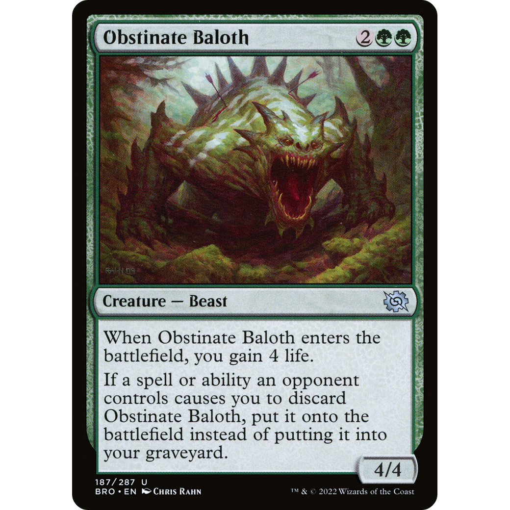 Obstinate Baloth (BRO-187) - The Brothers' War