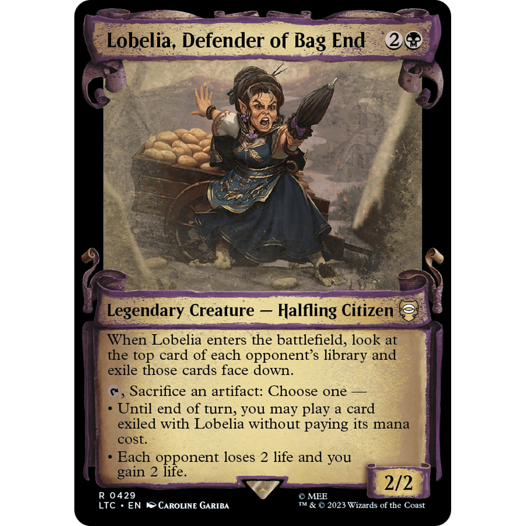 Lobelia, Defender of Bag End (LTC-429) - Tales of Middle-earth Commander: (Showcase)