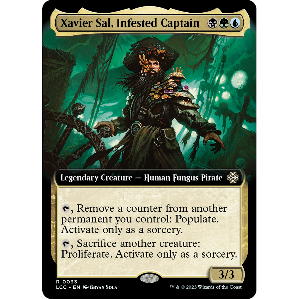 Xavier Sal, Infested Captain (LCC-033) - The Lost Caverns of Ixalan Commander: (Extended Art) Foil