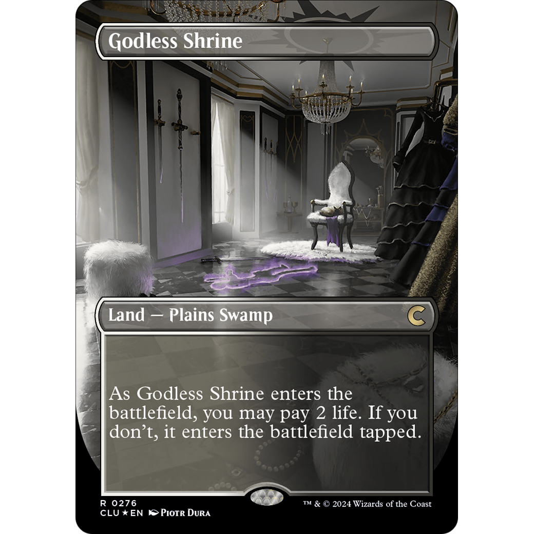 Godless Shrine (Borderless) (CLU-276) - Ravnica: Clue Edition (Borderless) Foil