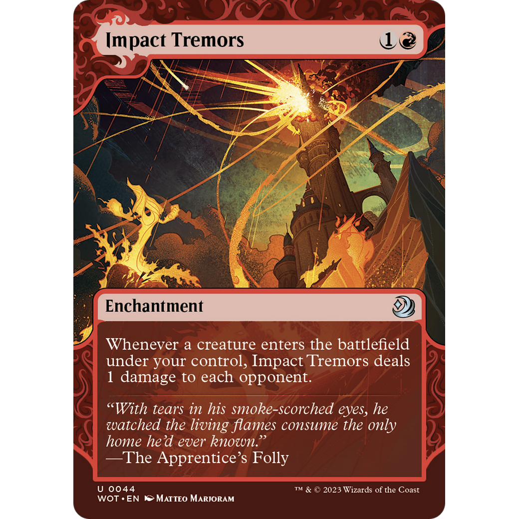 Impact Tremors (WOT-044) - Wilds of Eldraine: Enchanting Tales: (Showcase) (Borderless)