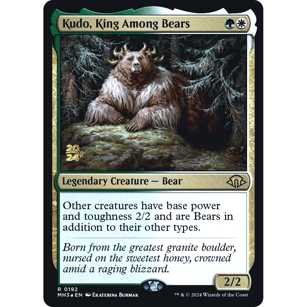 Kudo, King Among Bears (PRE-192S) - Modern Horizons 3 Promos Foil
