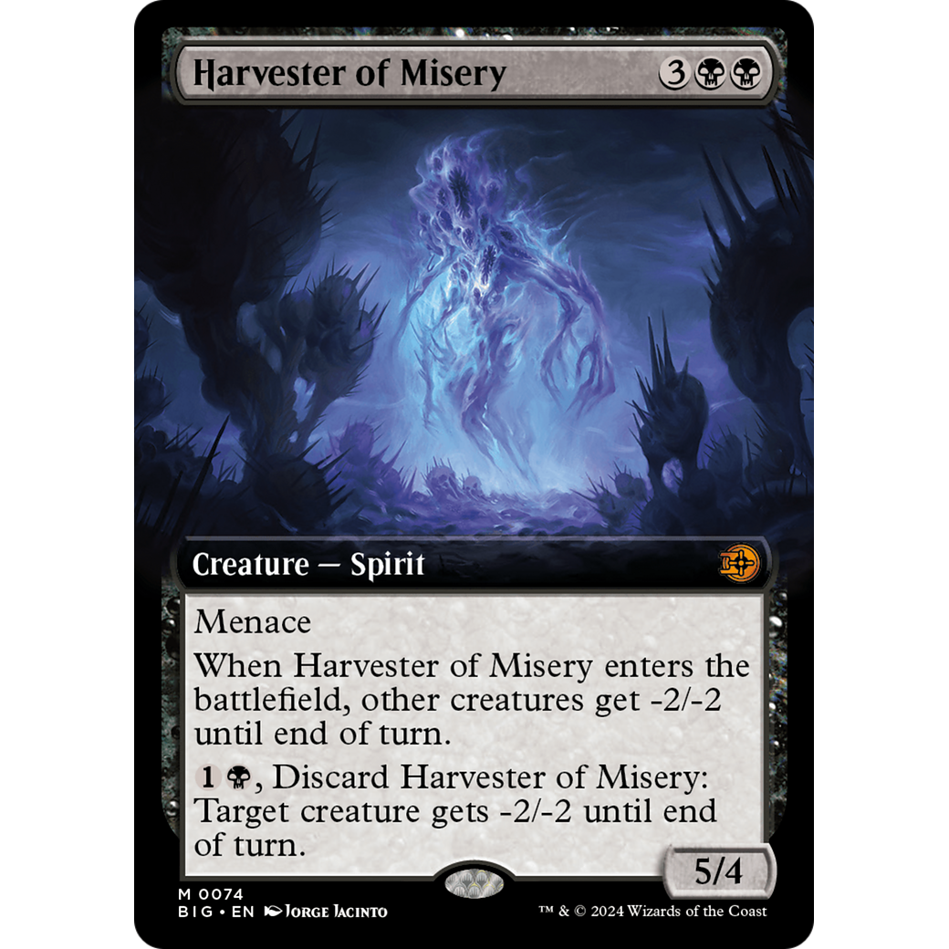 Harvester of Misery (Extended Art) (BIG-074) - The Big Score: (Extended Art) Foil