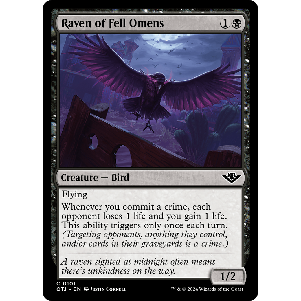 Raven of Fell Omens (OTJ-101) - Outlaws of Thunder Junction