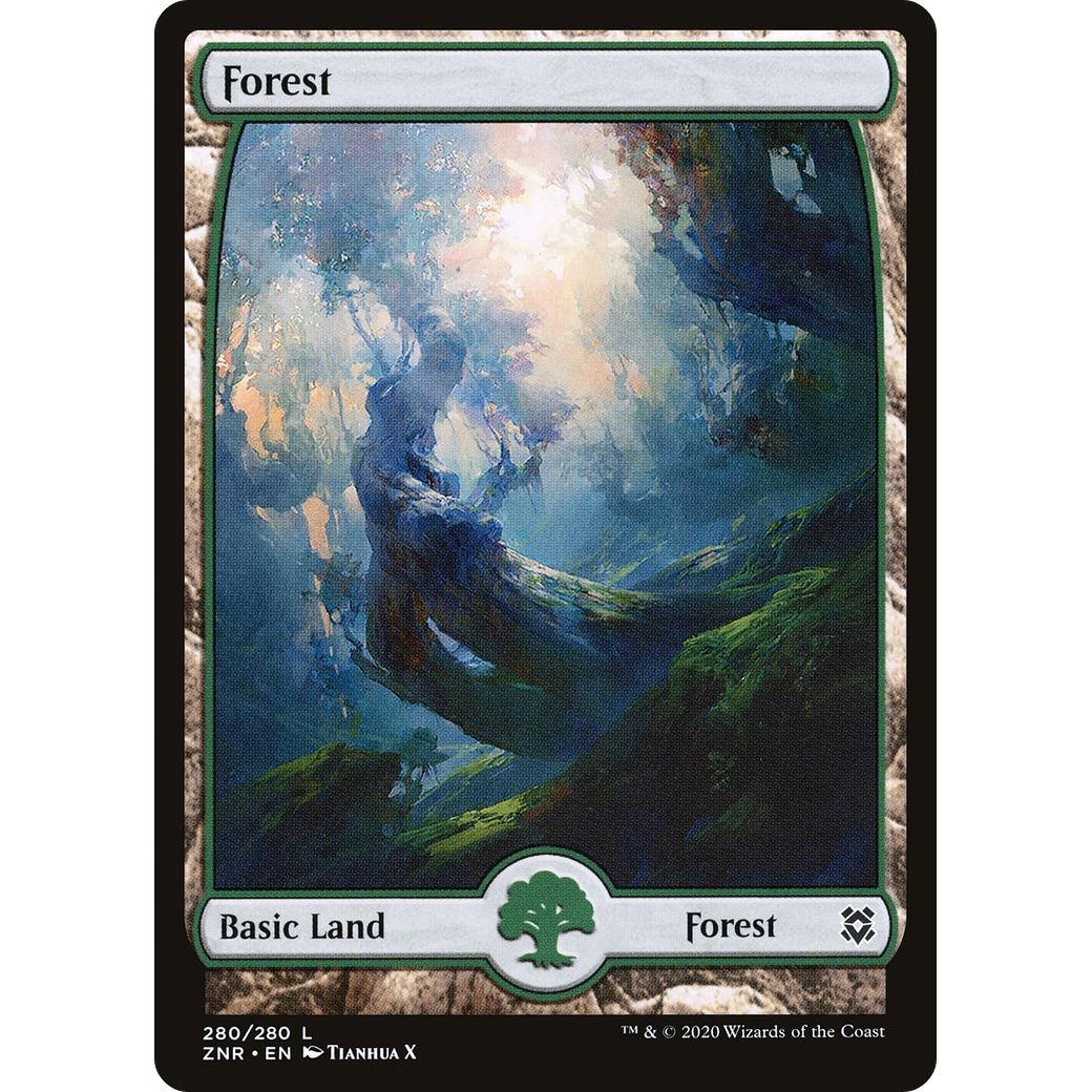 Forest (280) - Full Art (ZNR-280) - Zendikar Rising: (Full Art) Foil