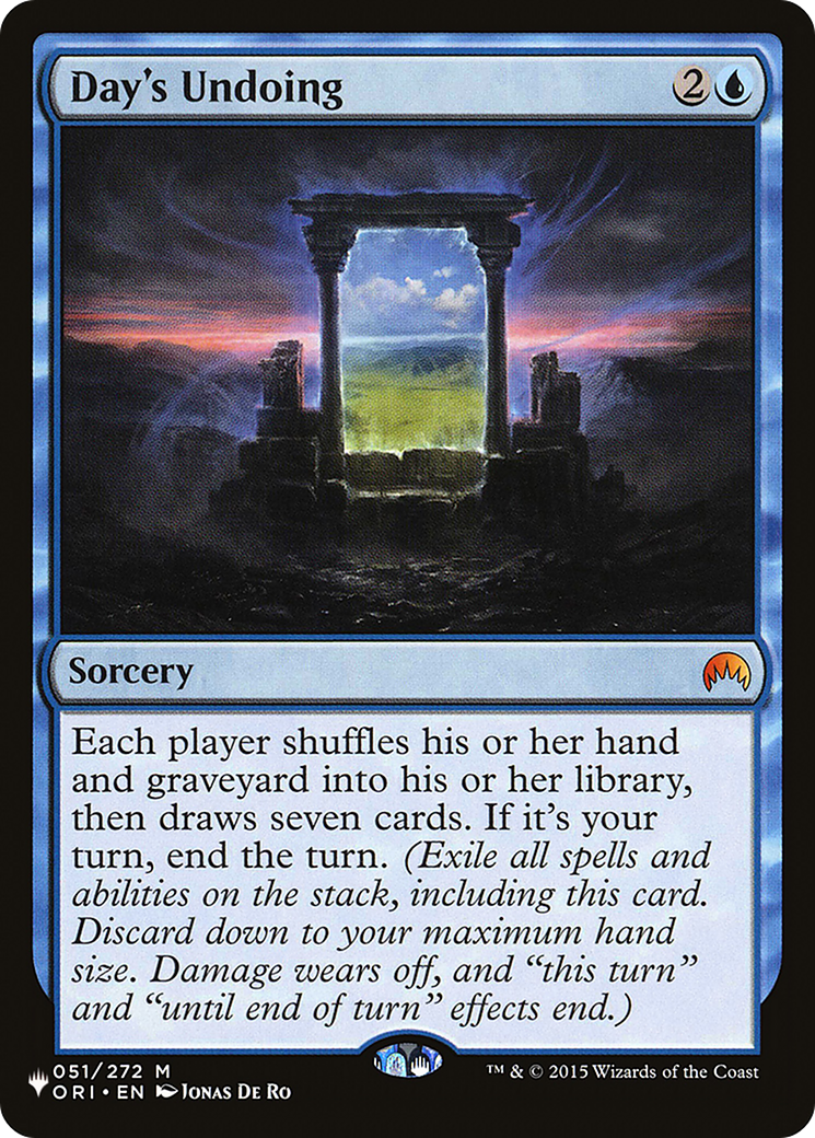 Day's Undoing (LIST-051/272) - The List