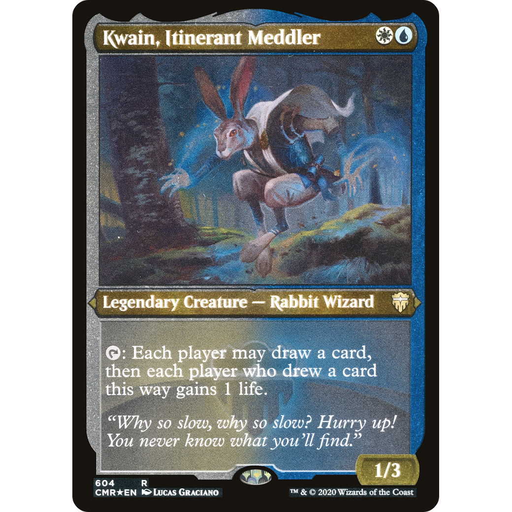 Kwain, Itinerant Meddler (Foil Etched) (CMR-604) - Commander Legends Foil