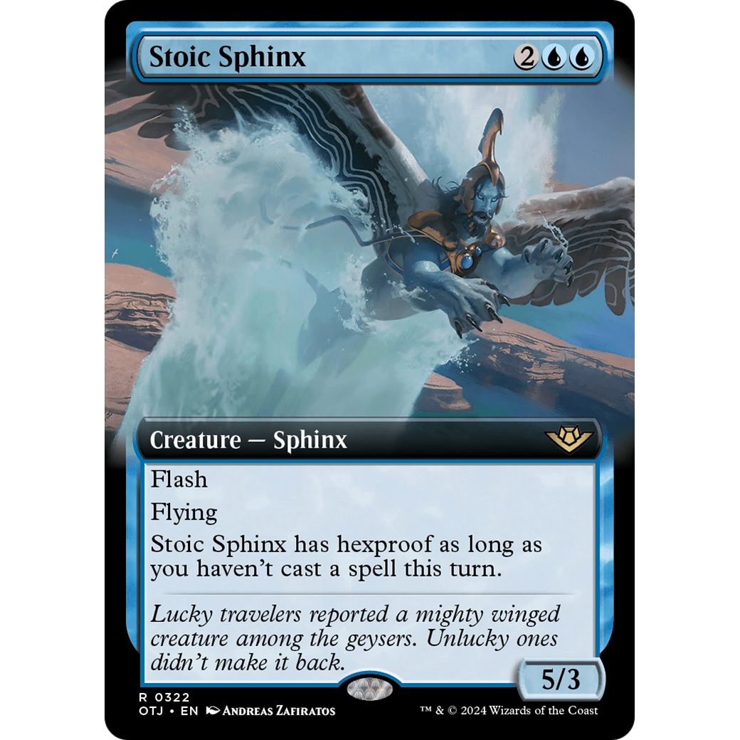 Stoic Sphinx (OTJ-322) - Outlaws of Thunder Junction: (Extended Art) Foil