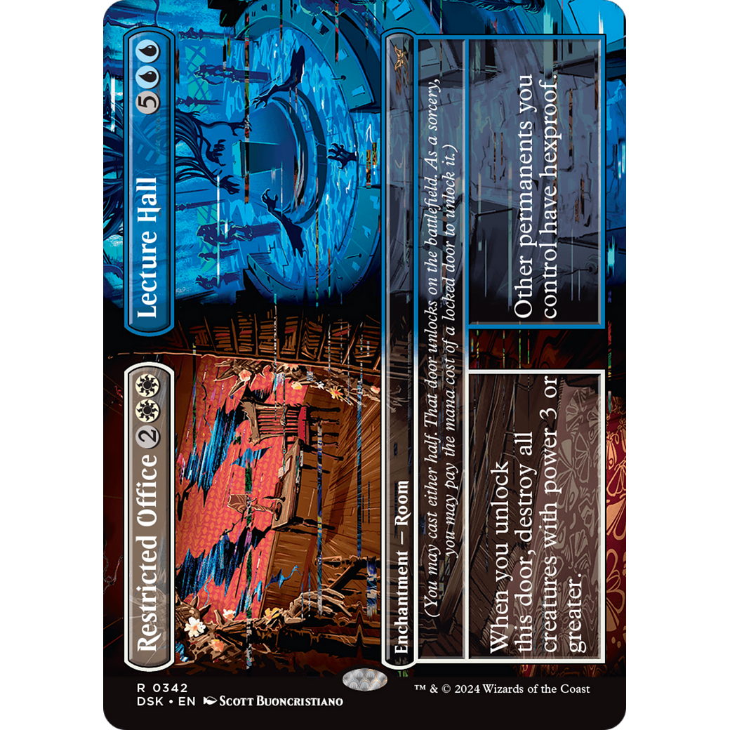 Restricted Office // Lecture Hall (DSK-342) - Duskmourn: House of Horror (Borderless) Foil