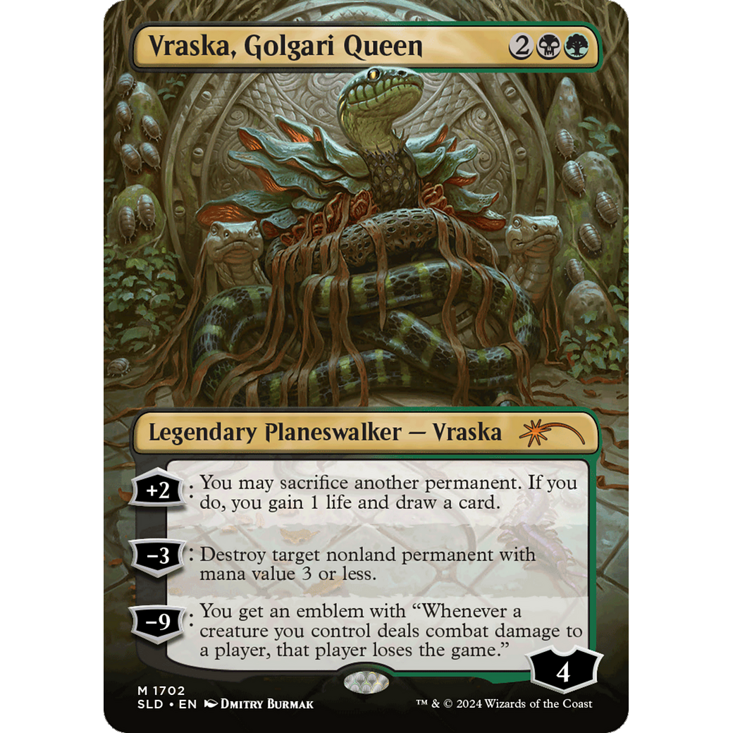 Vraska, Golgari Queen (1702) (SLD-1702) - Secret Lair Drop (Borderless)