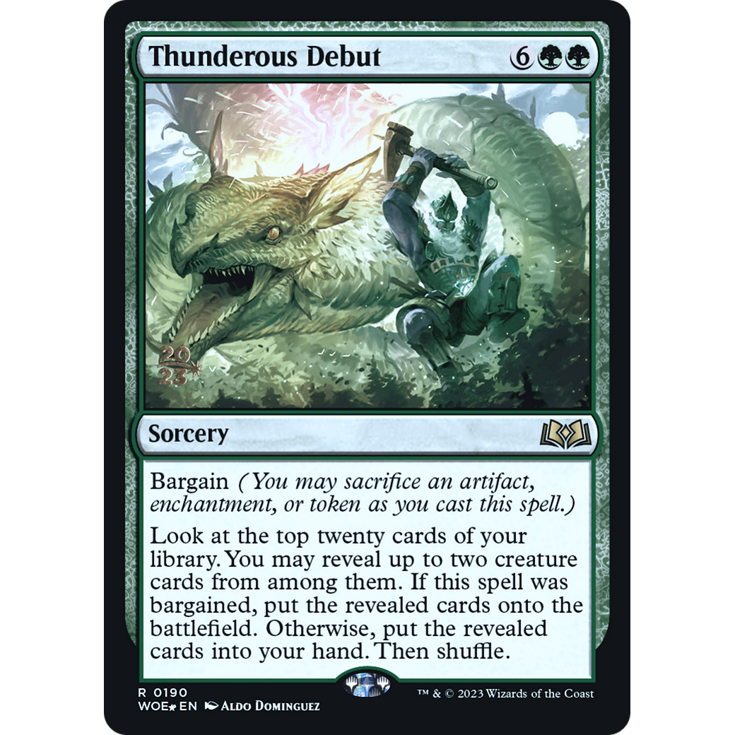 Thunderous Debut (PRE-190S) - Wilds of Eldraine Promos Foil