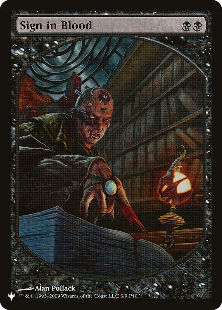Sign in Blood (P10) (LIST-9-MAR) - The List