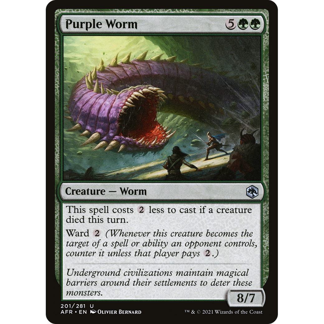 Purple Worm (AFR-201) - Adventures in the Forgotten Realms Foil