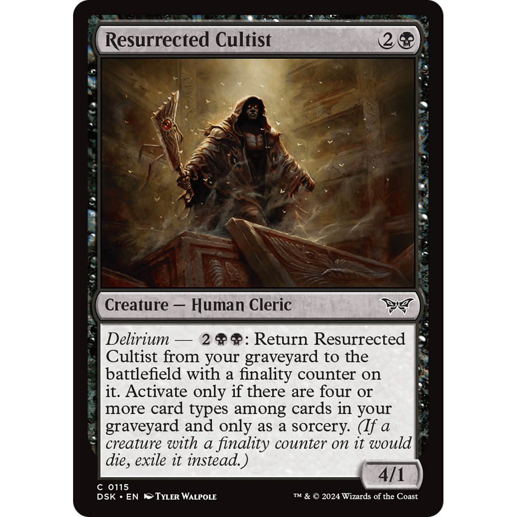 Resurrected Cultist (DSK-115) - Duskmourn: House of Horror