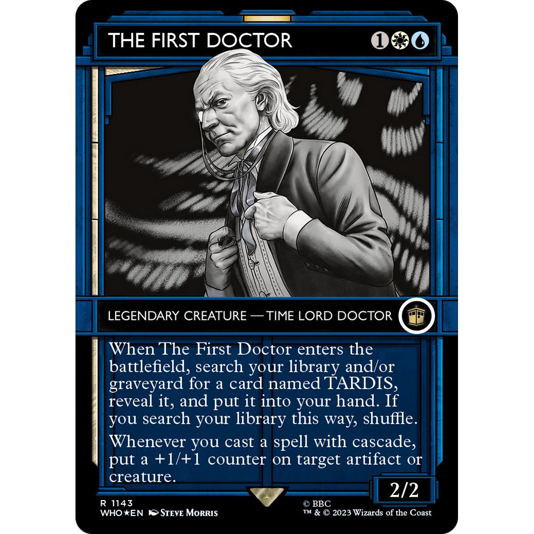 The First Doctor (Showcase) (Surge Foil) (WHO-1143) - Doctor Who: (Showcase) (Borderless) Foil