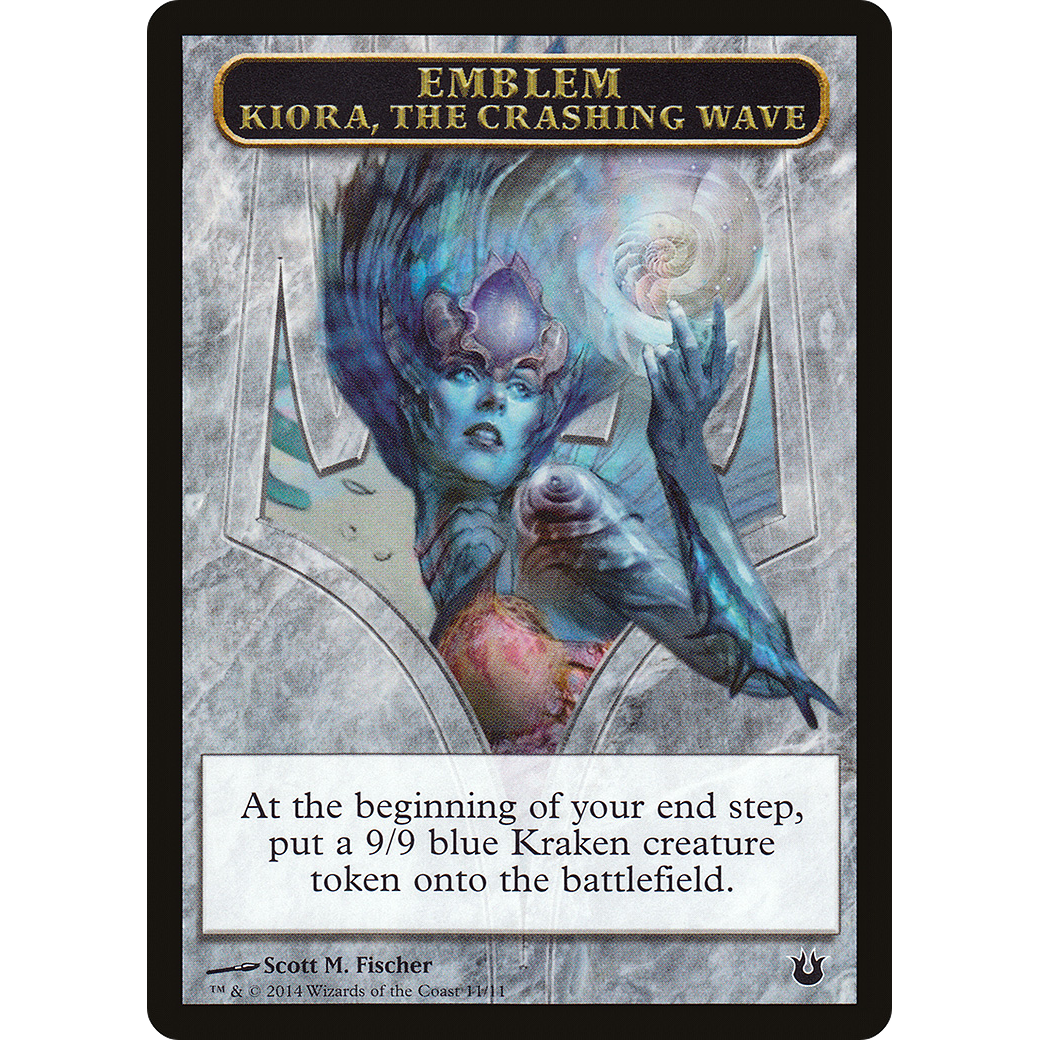 Emblem - Kiora, the Crashing Wave (BNG-011) - Born of the Gods Tokens