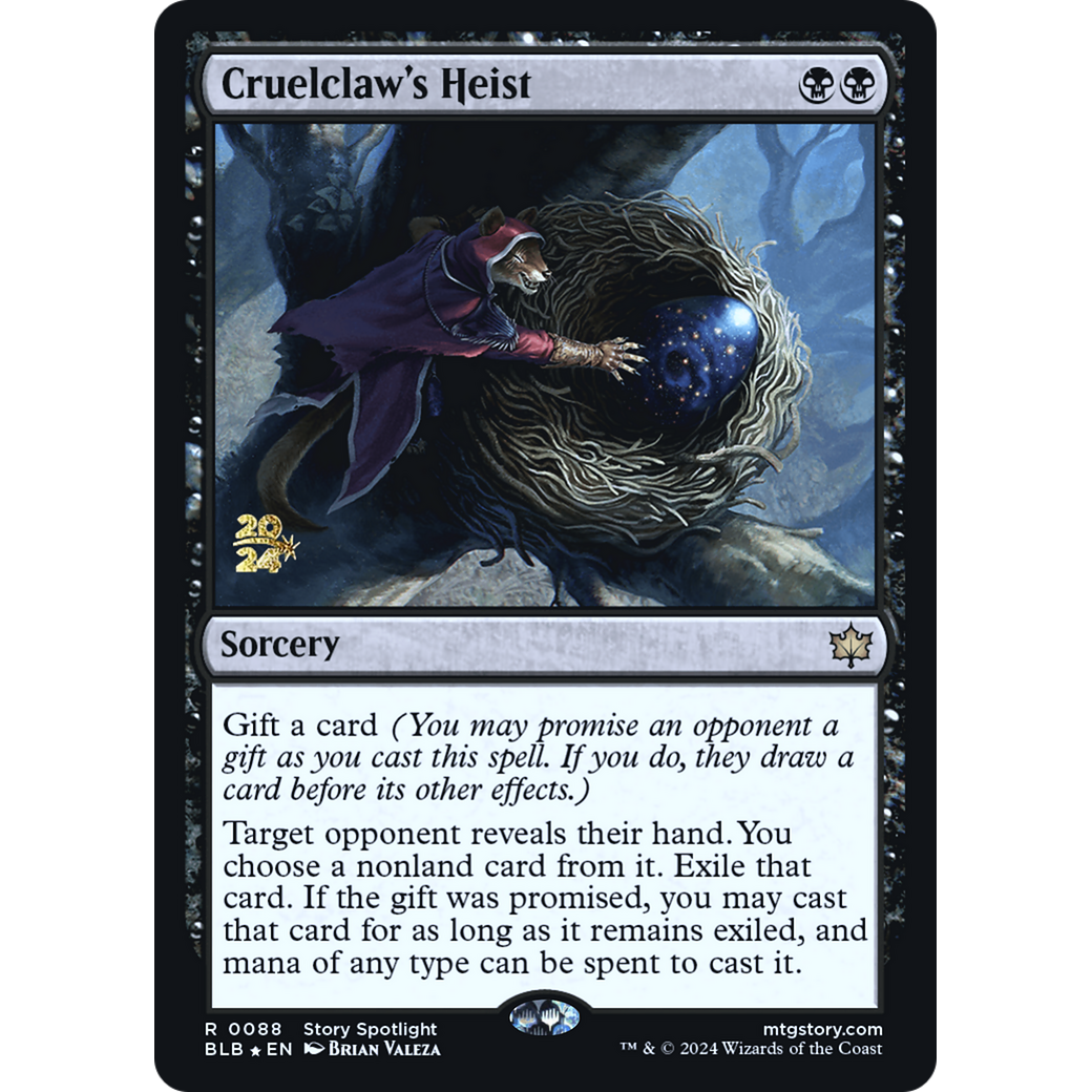 Cruelclaw's Heist (PRE-88S) - Bloomburrow Promos Foil