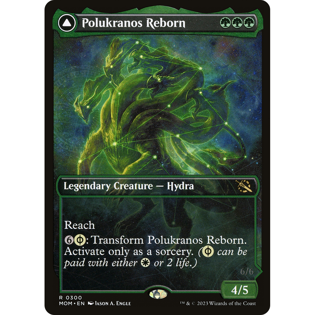 Polukranos Reborn // Polukranos, Engine of Ruin (MOM-300) - March of the Machine: (Showcase) Foil