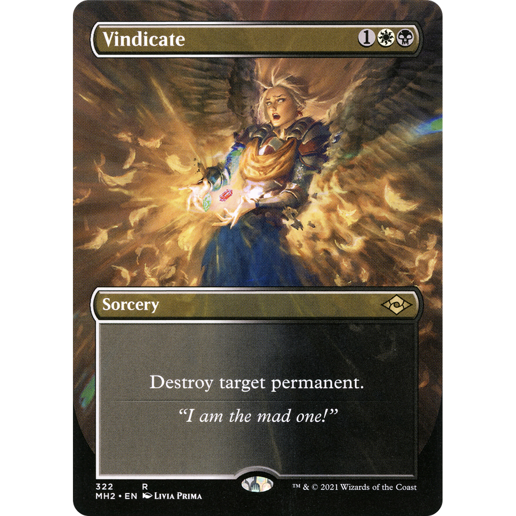 Vindicate (Borderless) (MH2-322) - Modern Horizons 2 (Borderless) Foil