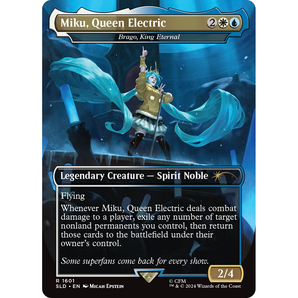 Miku, Queen Electric - Brago, King Eternal (SLD-1601) - Secret Lair Drop / Miku, Queen Electric (Borderless)