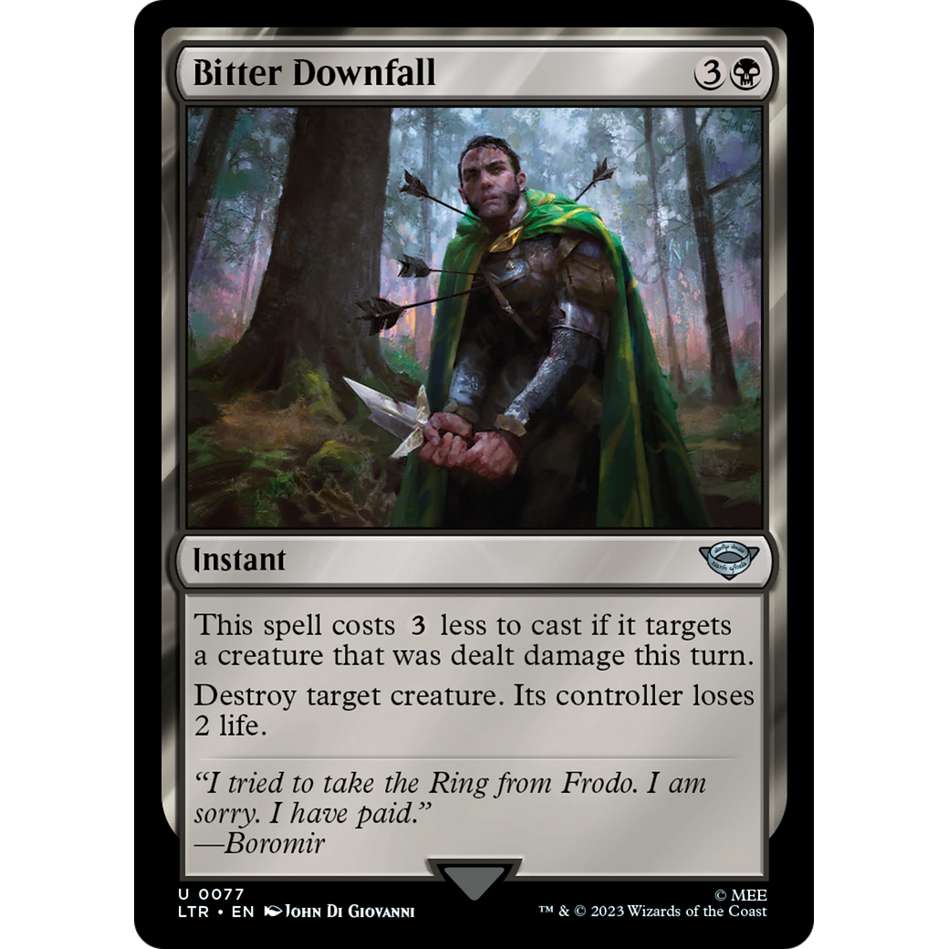Bitter Downfall (LTR-077) - The Lord of the Rings: Tales of Middle-earth Foil