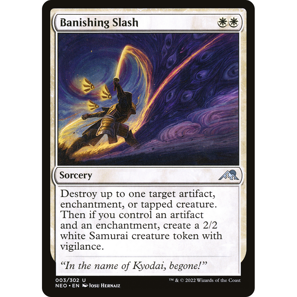 Banishing Slash (NEO-003) - Kamigawa: Neon Dynasty Foil
