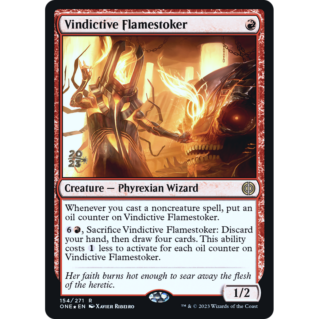 Vindictive Flamestoker (PRE-154S) - Phyrexia: All Will Be One Promos Foil