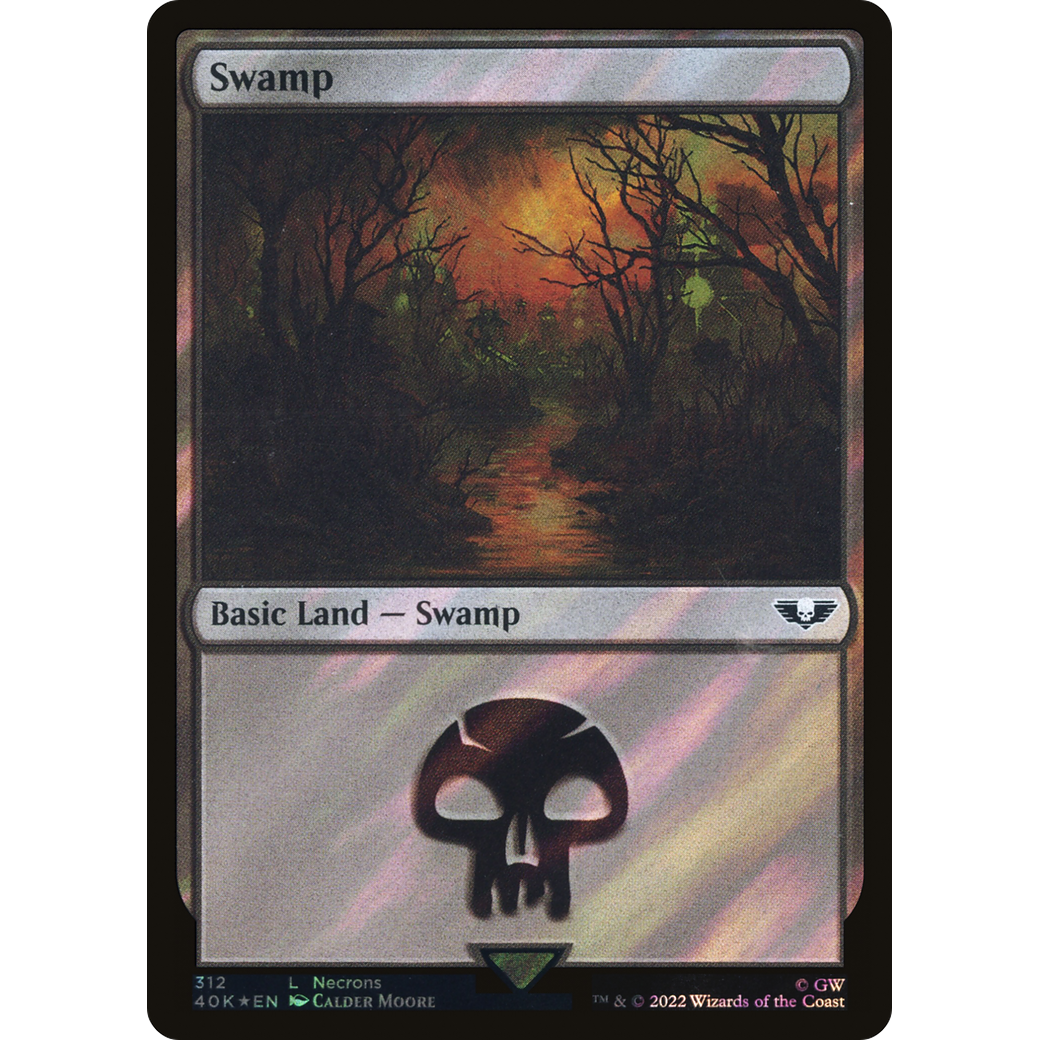 Swamp (40K-312) - Warhammer 40,000 Commander Foil