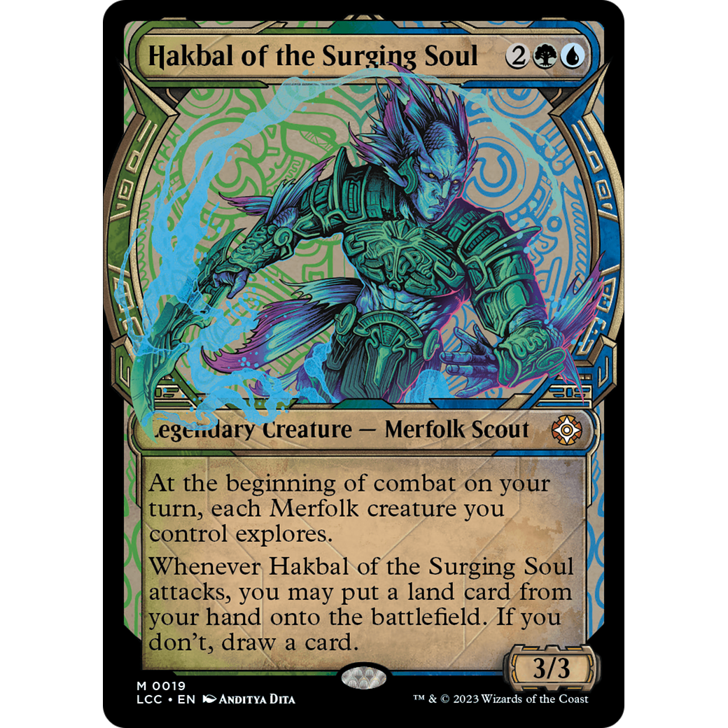 Hakbal of the Surging Soul (LCC-019) - The Lost Caverns of Ixalan Commander: (Showcase) Foil