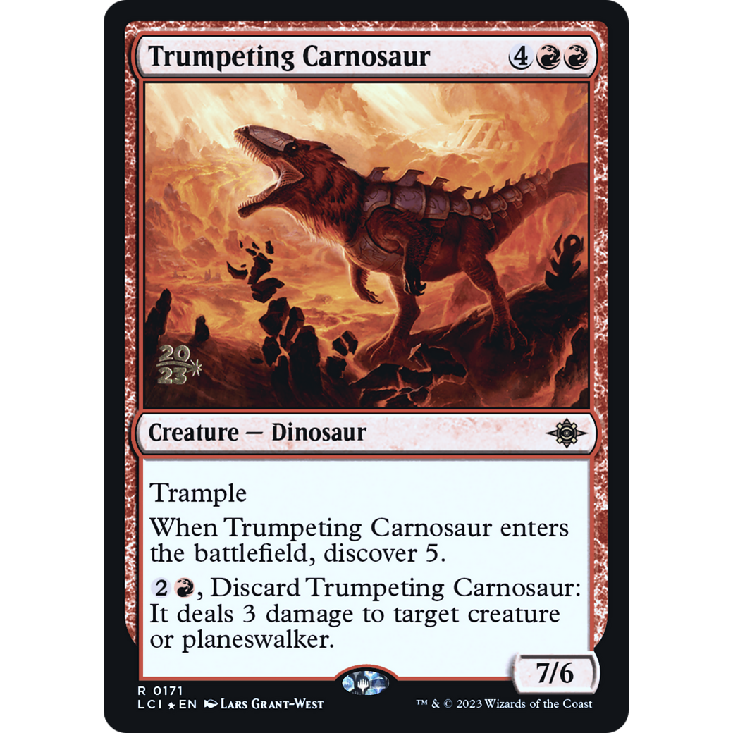 Trumpeting Carnosaur (PRE-171S) - The Lost Caverns of Ixalan Promos Foil